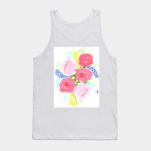 Pink Roses and Peonies Tank Top